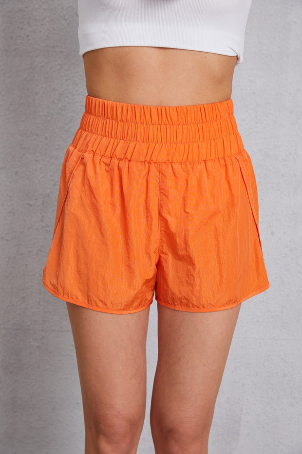 Elastic Waist Shorts - Pumpkin / S