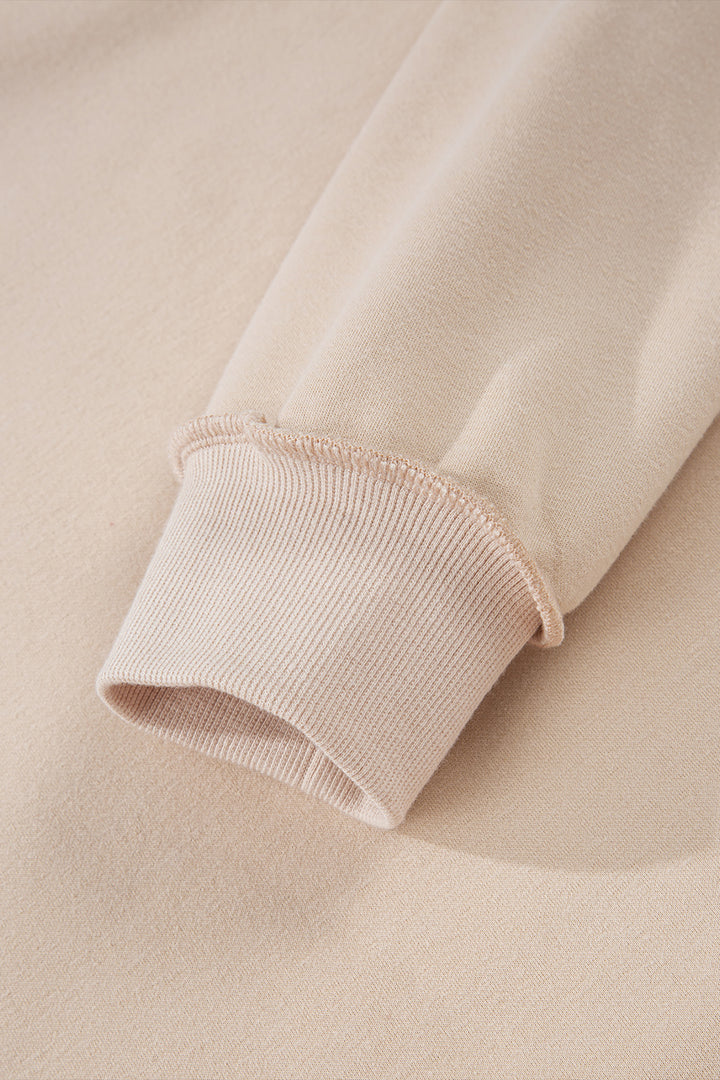 Oversize Drop Shoulder Reversible Mock Neck Sweatshirt
