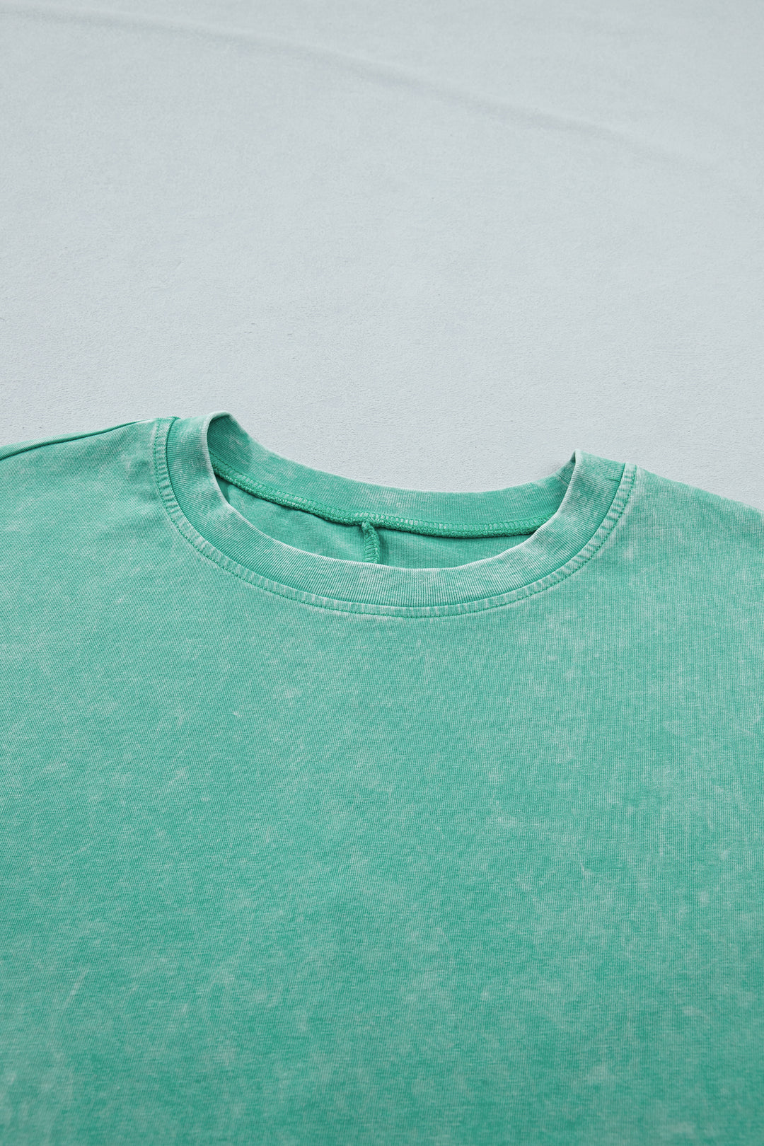 Solid Color Cotton Mineral Washed Oversize Tee