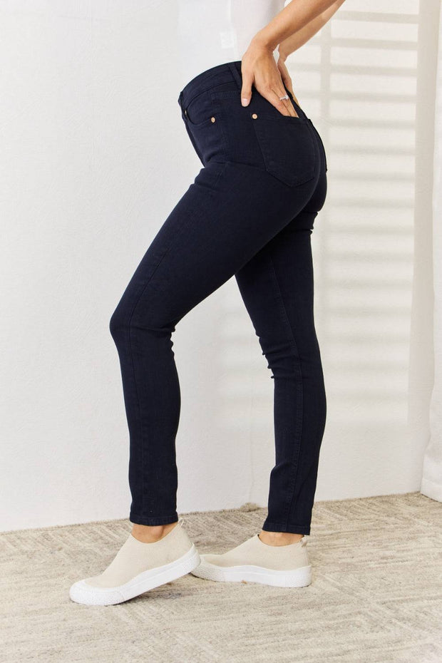 Judy Blue Full Size Garment Dyed Tummy Control Skinny Jeans -