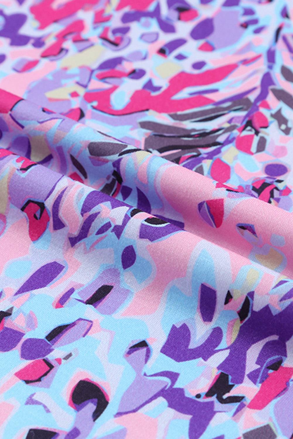 a pink, blue, and purple floral print fabric