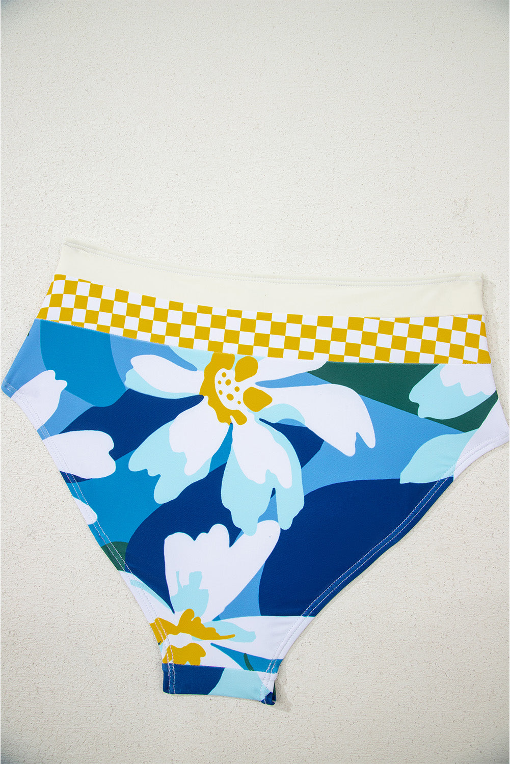 Green Floral Print Racerback Cutout High Waist 2pcs Bikini