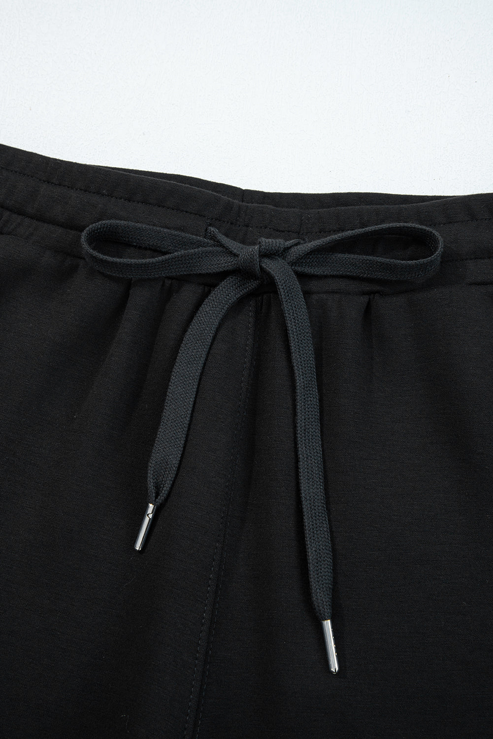 Zip Collar Long Sleeve Top Drawstring Pants Set