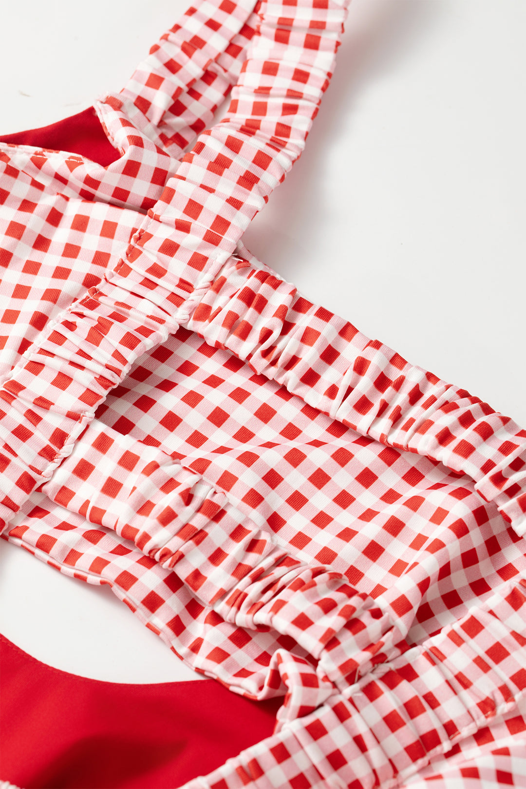 Two Piece Gingham Contrast Patchwork Loose Mini Dress