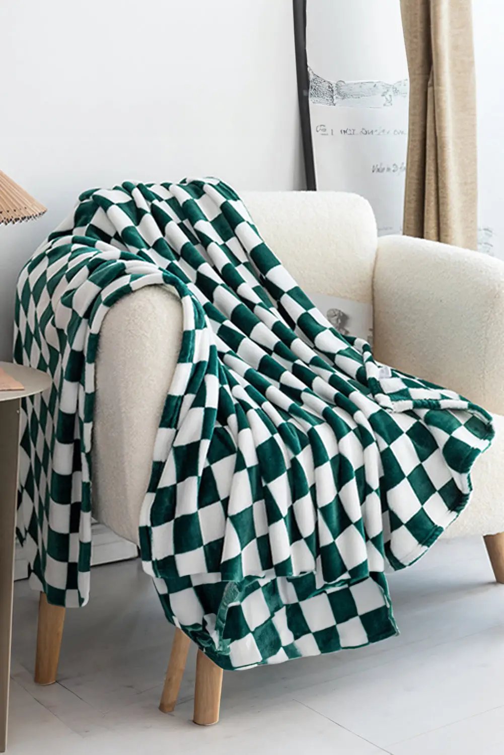 Checkerboard Printed Soft Throw Blanket 120*200cm