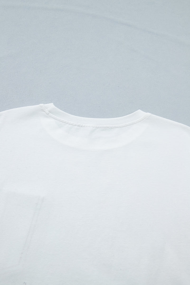 Color Block Chest Pocket Patched Casual Short Sleeve Top
