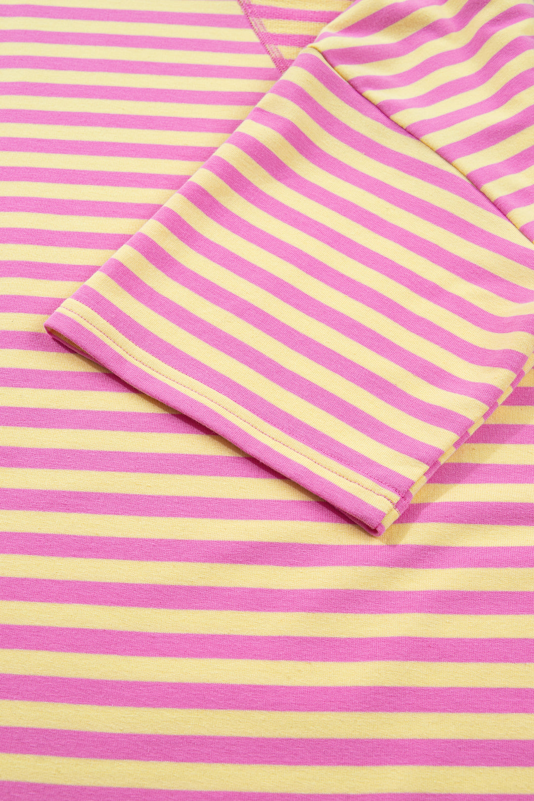 Stripe Drop Shoulder Boxy Casual Terry Short Set