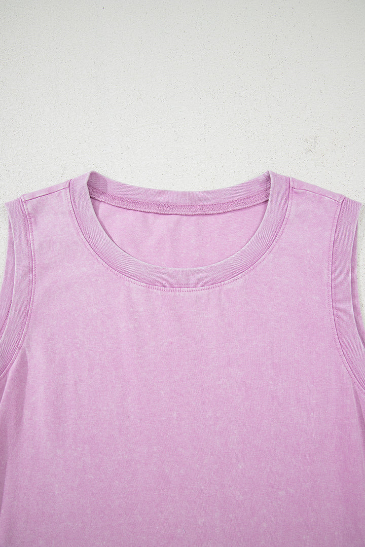 Mineral Wash Tank Mini Dress with Pockets