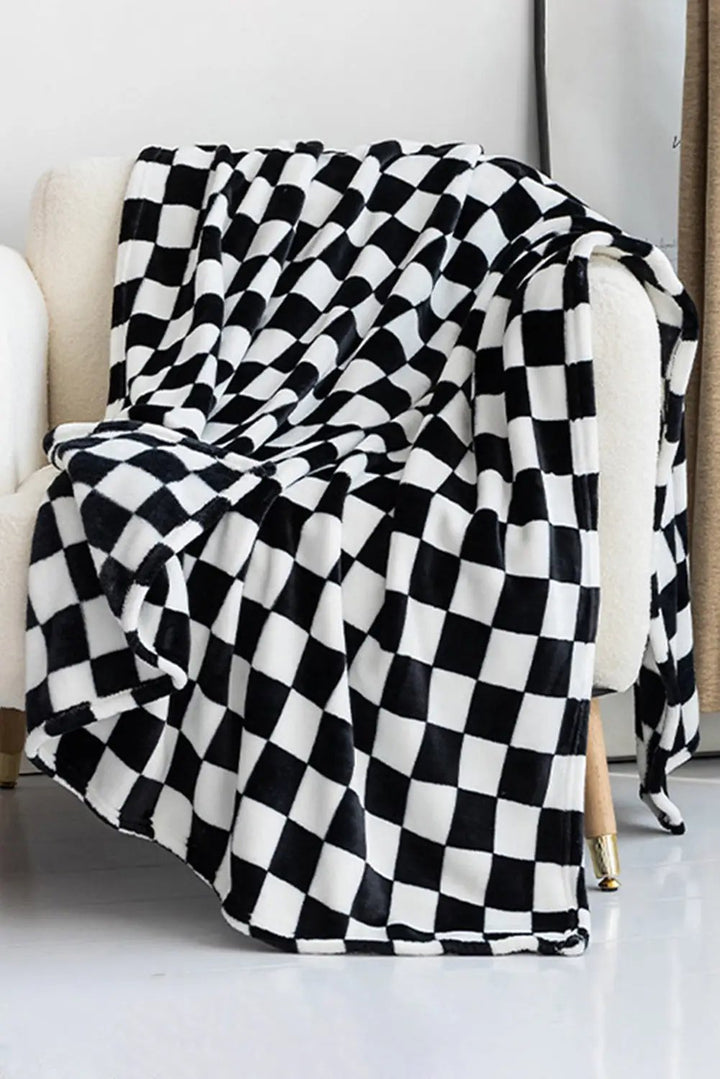 Checkerboard Printed Soft Throw Blanket 120*200cm