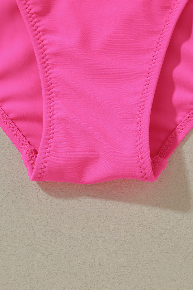a close up of a pink bikini bottom