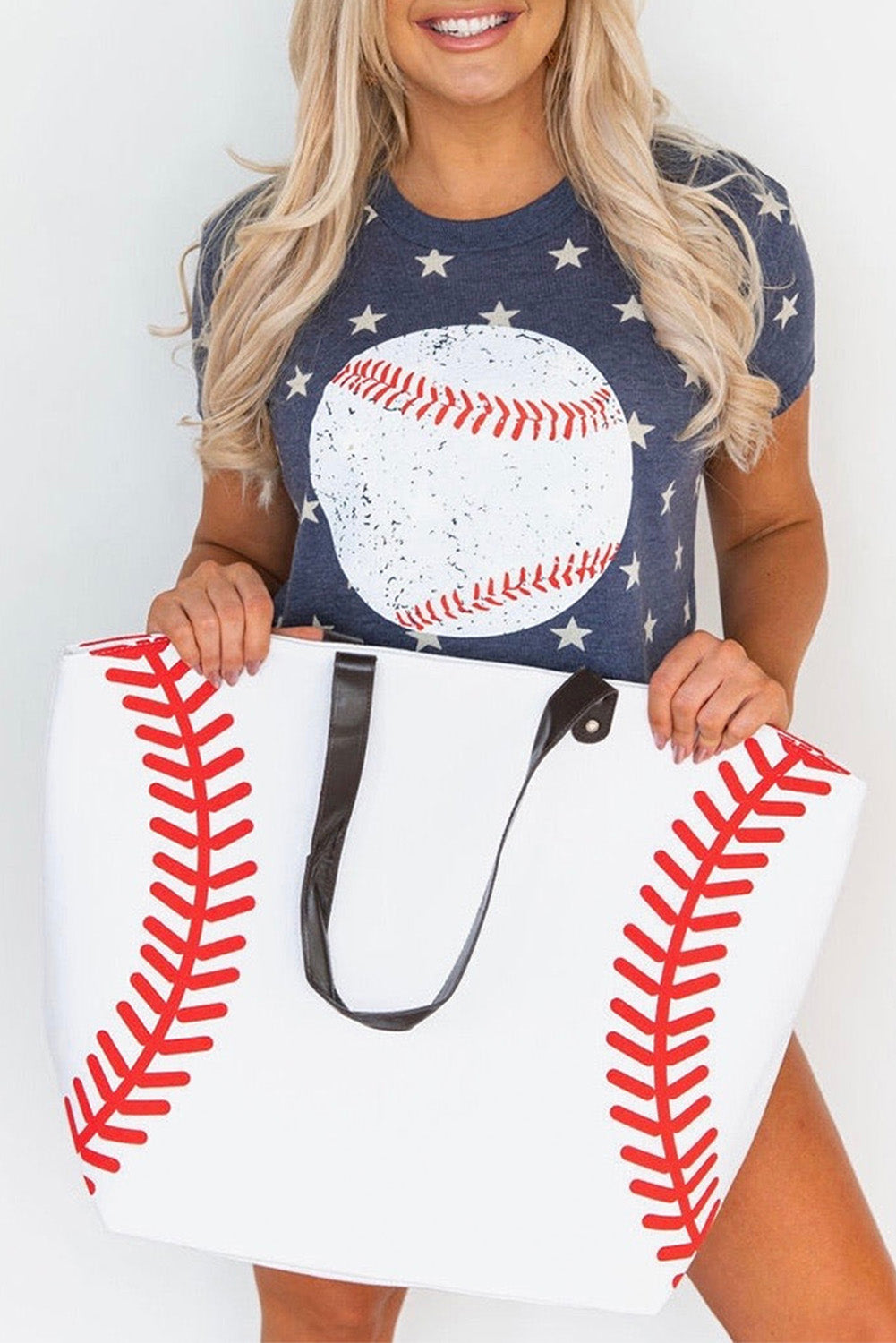 sports Pattern Canvas Large Tote Bag