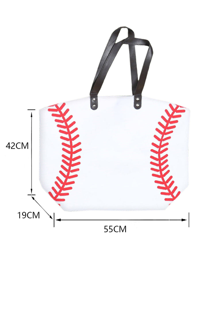 sports Pattern Canvas Large Tote Bag
