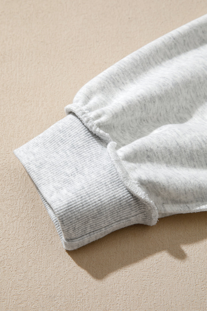 Exposed Seam Detail Reversible Double Wear Plus Size Sweatshirt