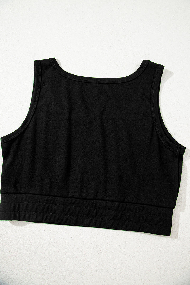 Black 3 Pcs Crop Tank Top Shorts with Cardigan Lounge Set