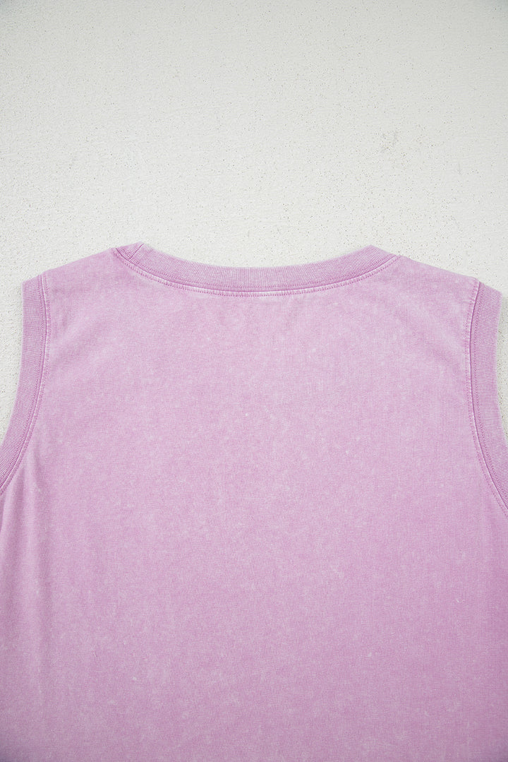 Mineral Wash Tank Mini Dress with Pockets