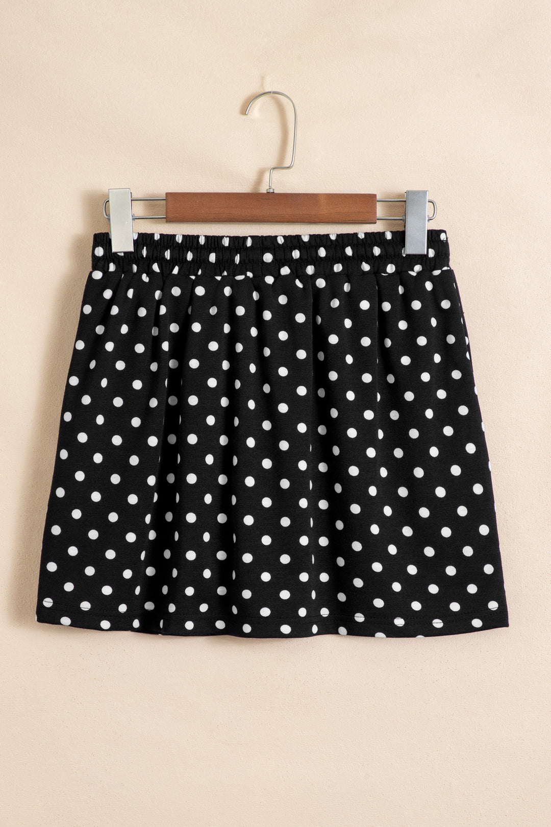 Polka Dot Drawstring Casual Mini Skort
