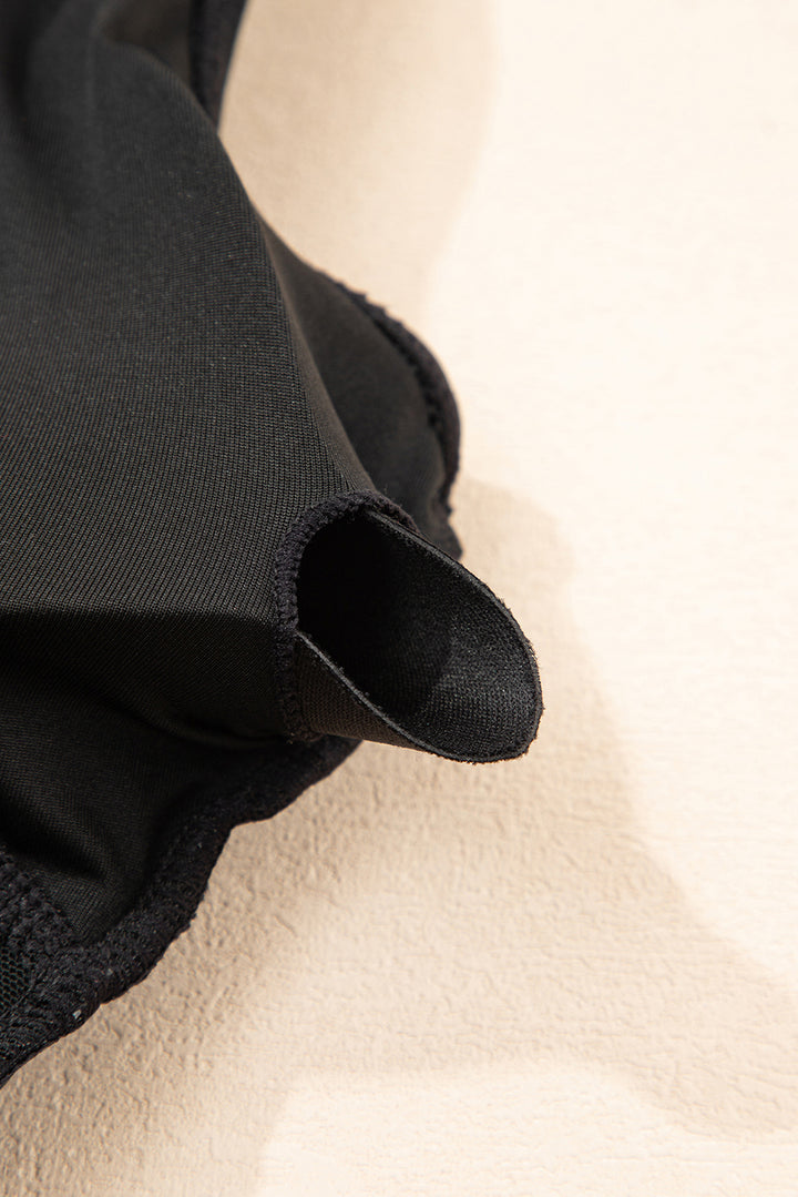 Adjustable Straps Cutout Ruched Knot Slit One Piece Swim Dress