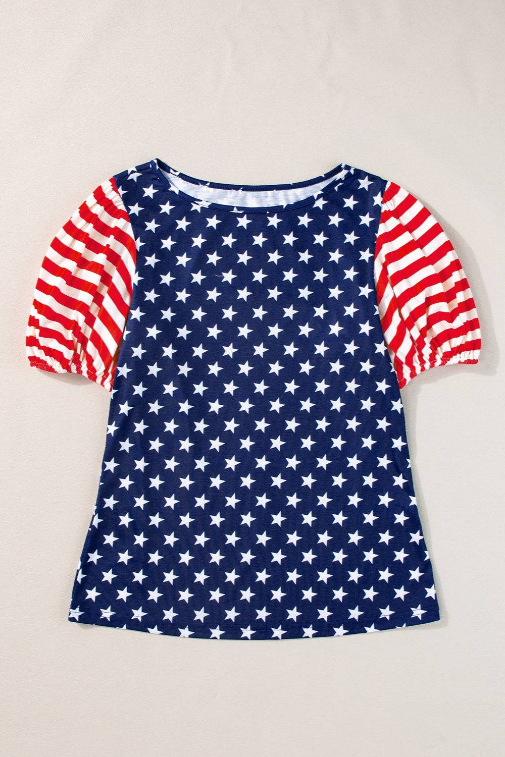 a red, white and blue dress with stars on it