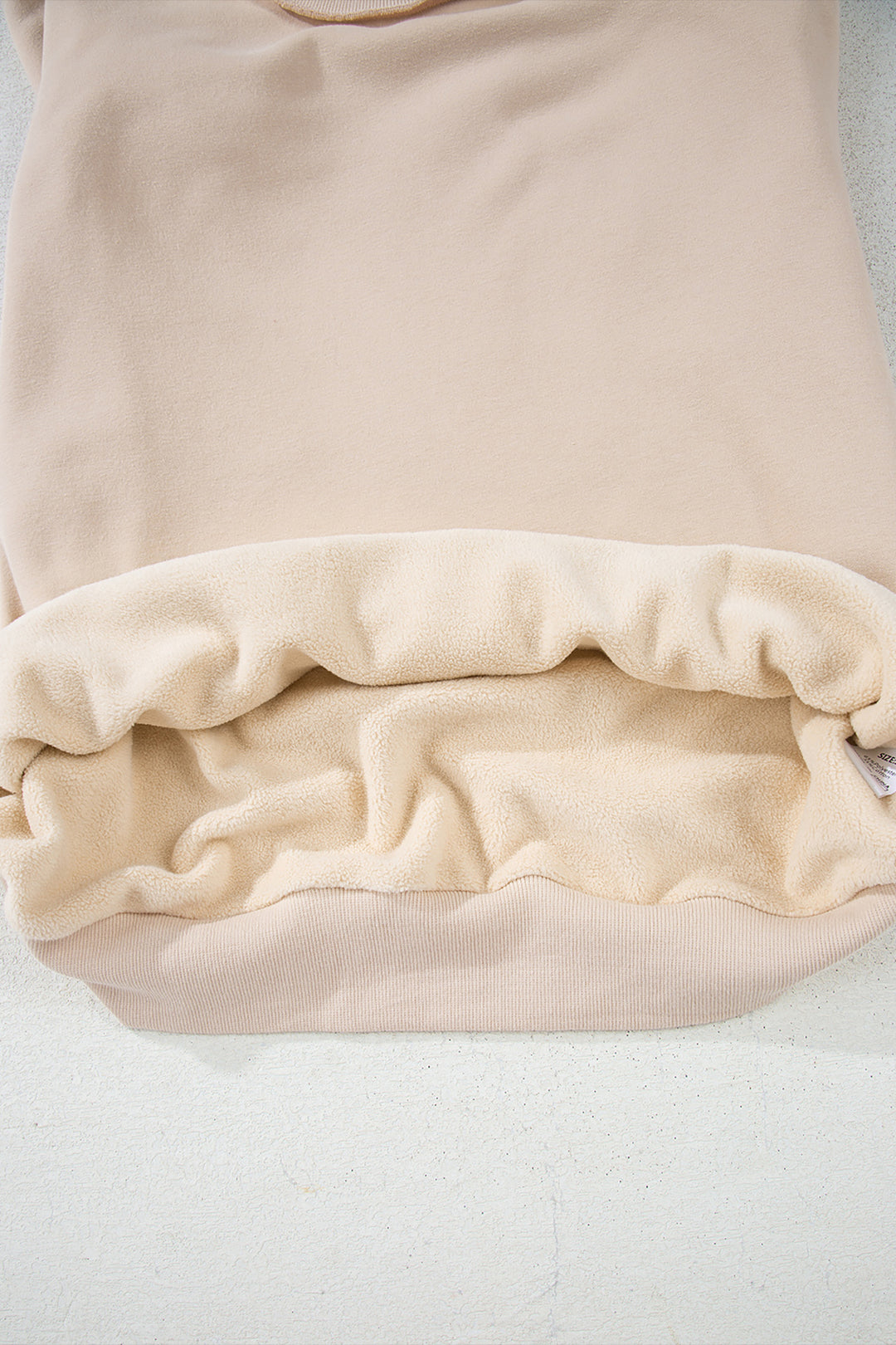 Oversize Drop Shoulder Reversible Mock Neck Sweatshirt