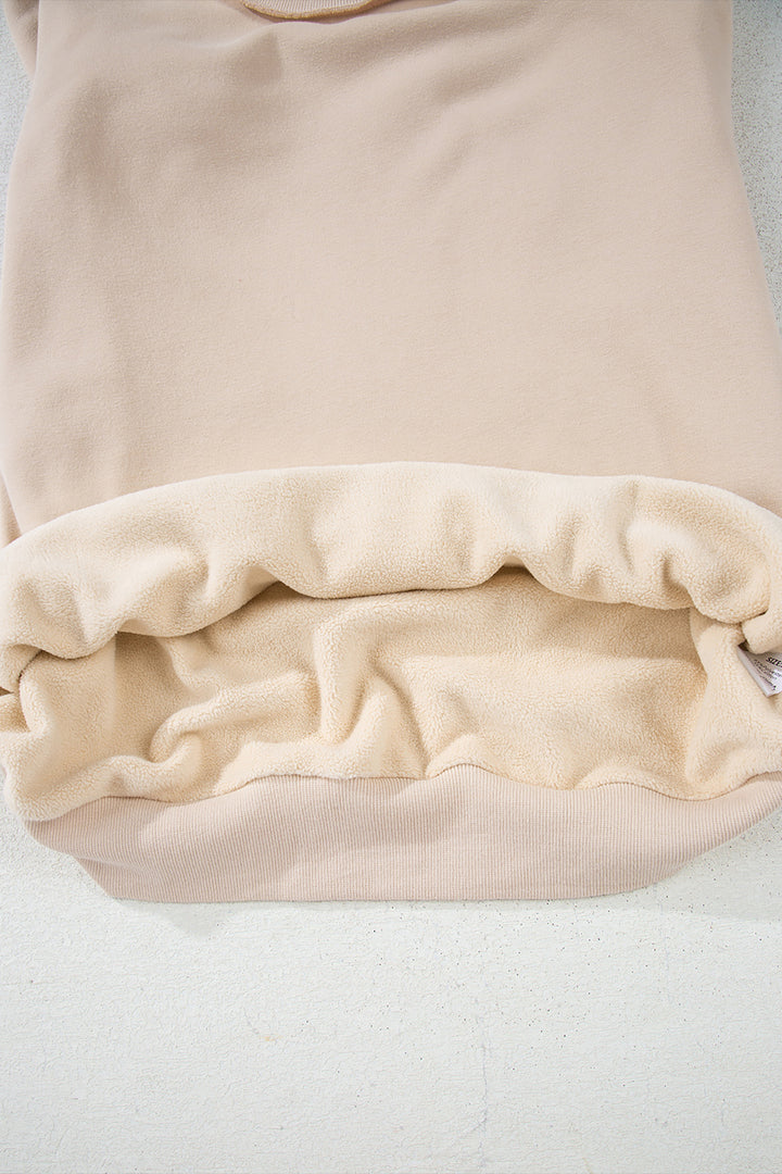 Oversize Drop Shoulder Reversible Mock Neck Sweatshirt