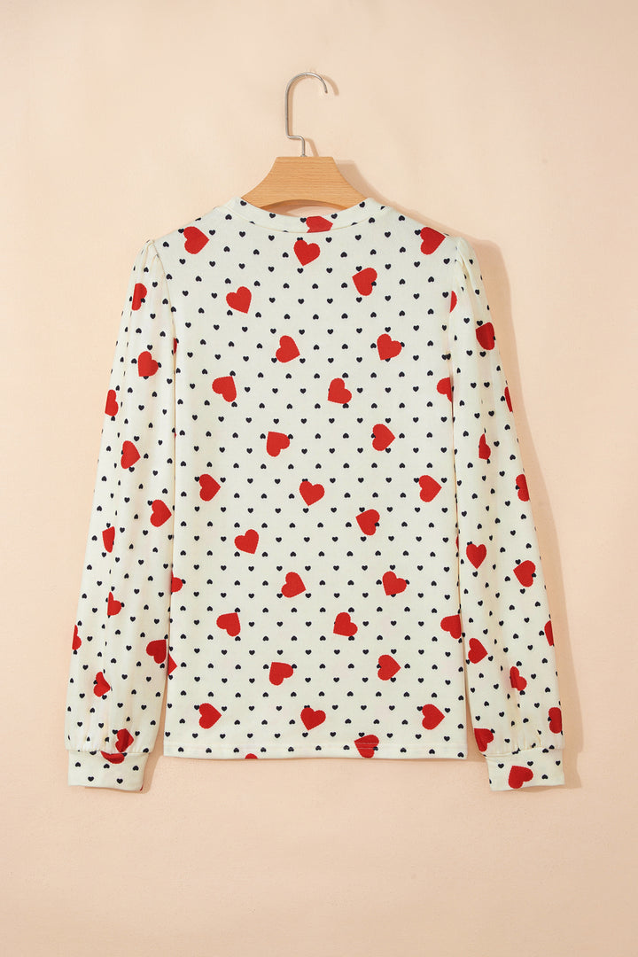 Red Heart Festive Valentine Blouse