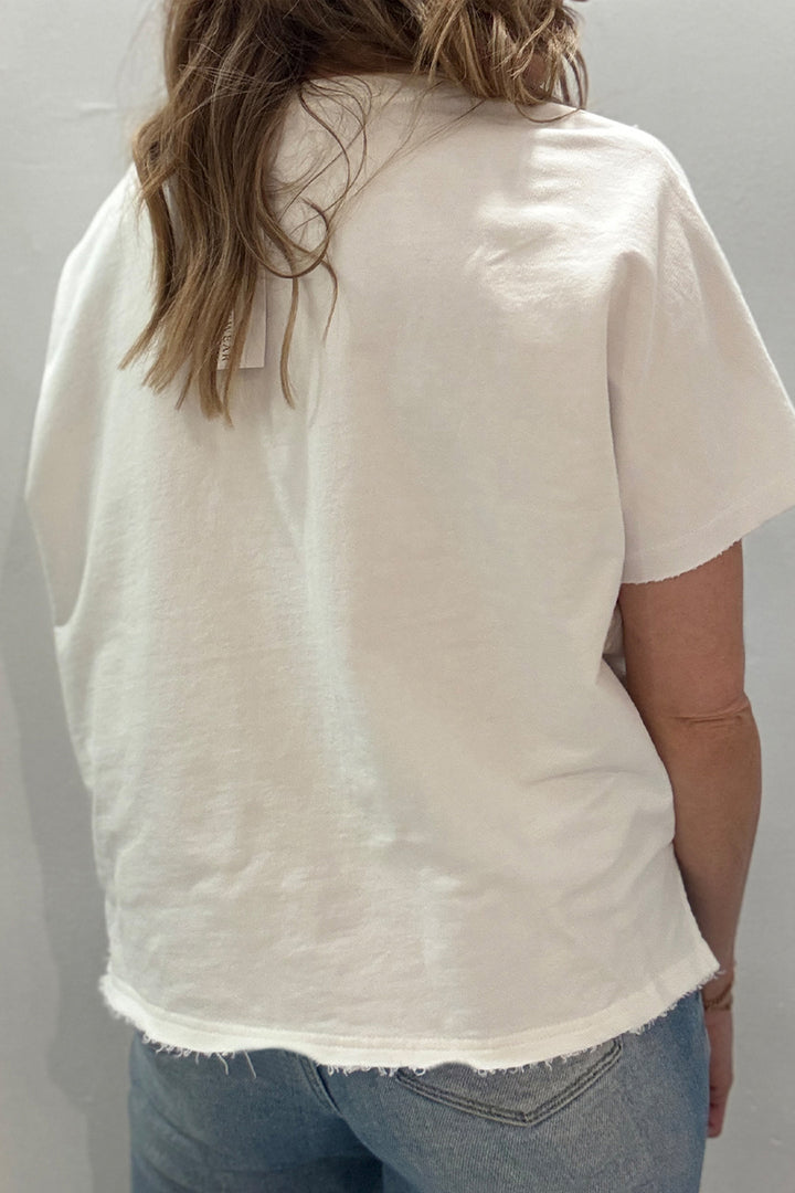 Patriot Star Patched Notched Neck Mineral Washed Tee