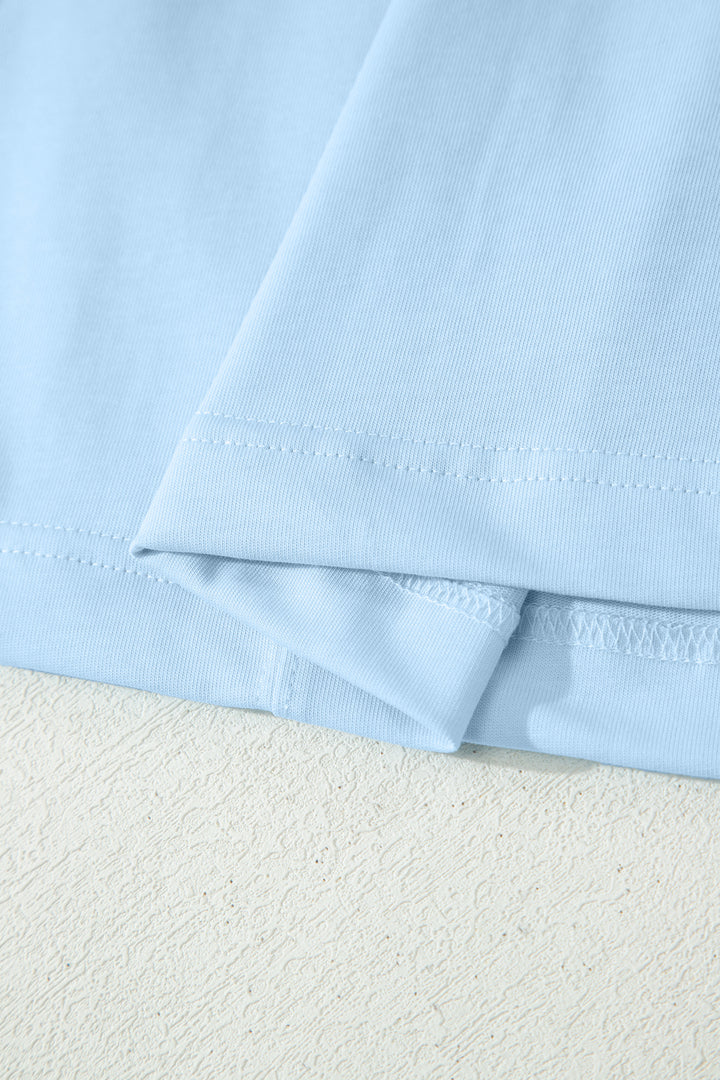 Stitched Detail Loose Tank Top Cotton 2pcs Short Set