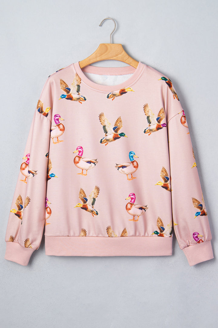 Multicolour Western Print Drop Shoulder Long Sleeve Sweatshirt