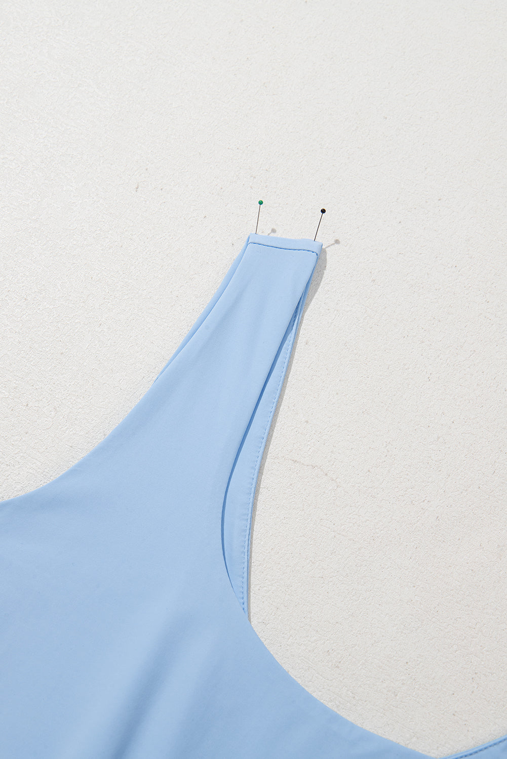 Myosotis Plain Sleeveless Loop Drawstring Cinched Waist Romper