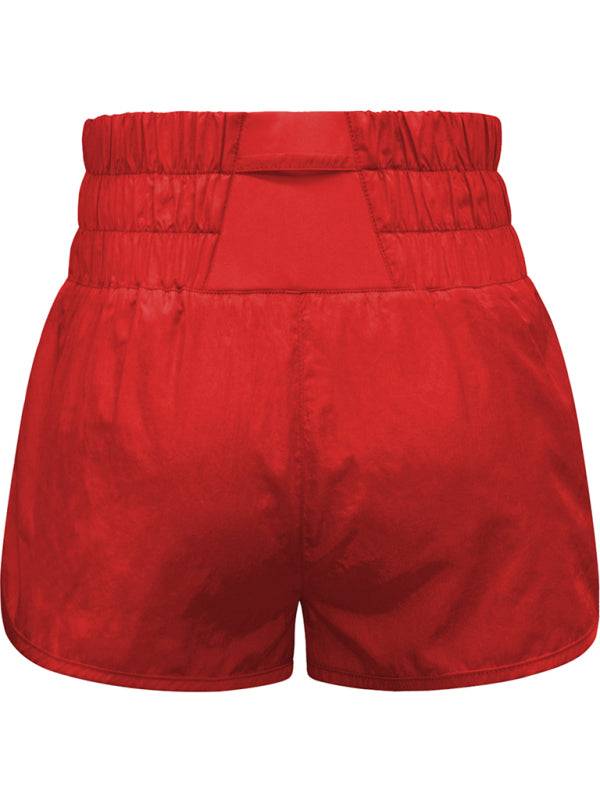 a women's red shorts with a high waist