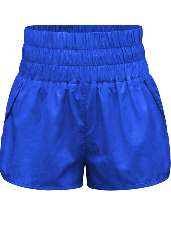 a women's blue shorts with pockets
