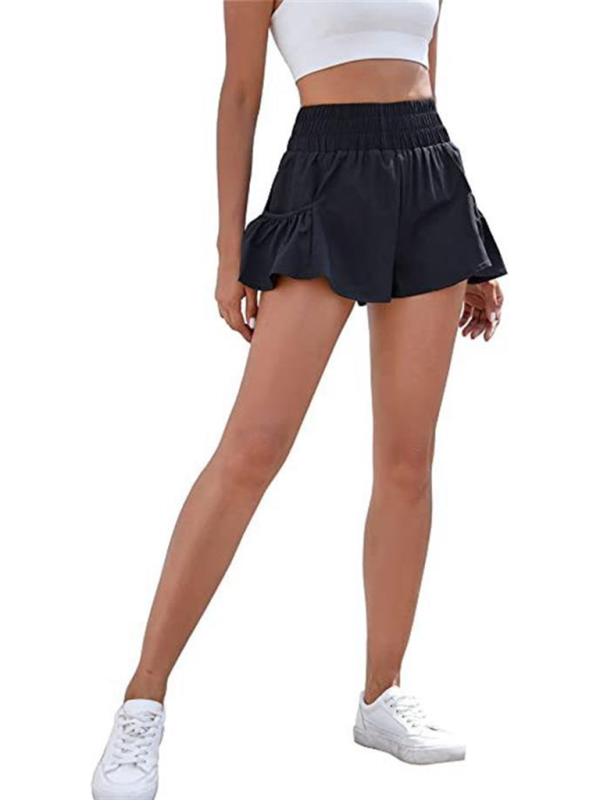 Women's Fitness Running Quick Dry High Waist Shorts with Pockets