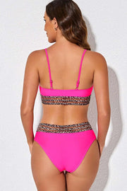 Leopard Contrast Bikini Set -