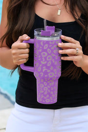 Leopard Print Spotted 304 Stainless Double Insulated Cup 40oz - Purple / ONE SIZE / 304 stainless steel