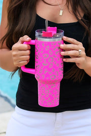 Leopard Print Spotted 304 Stainless Double Insulated Cup 40oz - Rose / ONE SIZE / 304 stainless steel