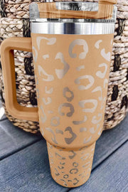 Leopard print Spotted Stainless Double Insulated Cup 40oz - Apricot / ONE SIZE / 304 stainless steel