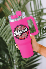 Mama Leopard Print Stainless Steel Insulate Cup with Handle 40oz -