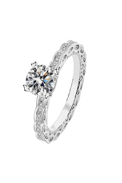 1 Carat Moissanite 925 Sterling Silver Ring - 6