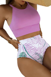 Purple Solid Strappy Halter Bikini Printed High Waist Swimsuit Solid Strappy Halter Bikini Printed High Waist Swimsuit 
Size Chart (INCH)
 




Sizes
 


Bust
 


Waist
 


Hip
 




 
 


 
 


 
 




S
 


27.6
 


25.2
 


Swimwear