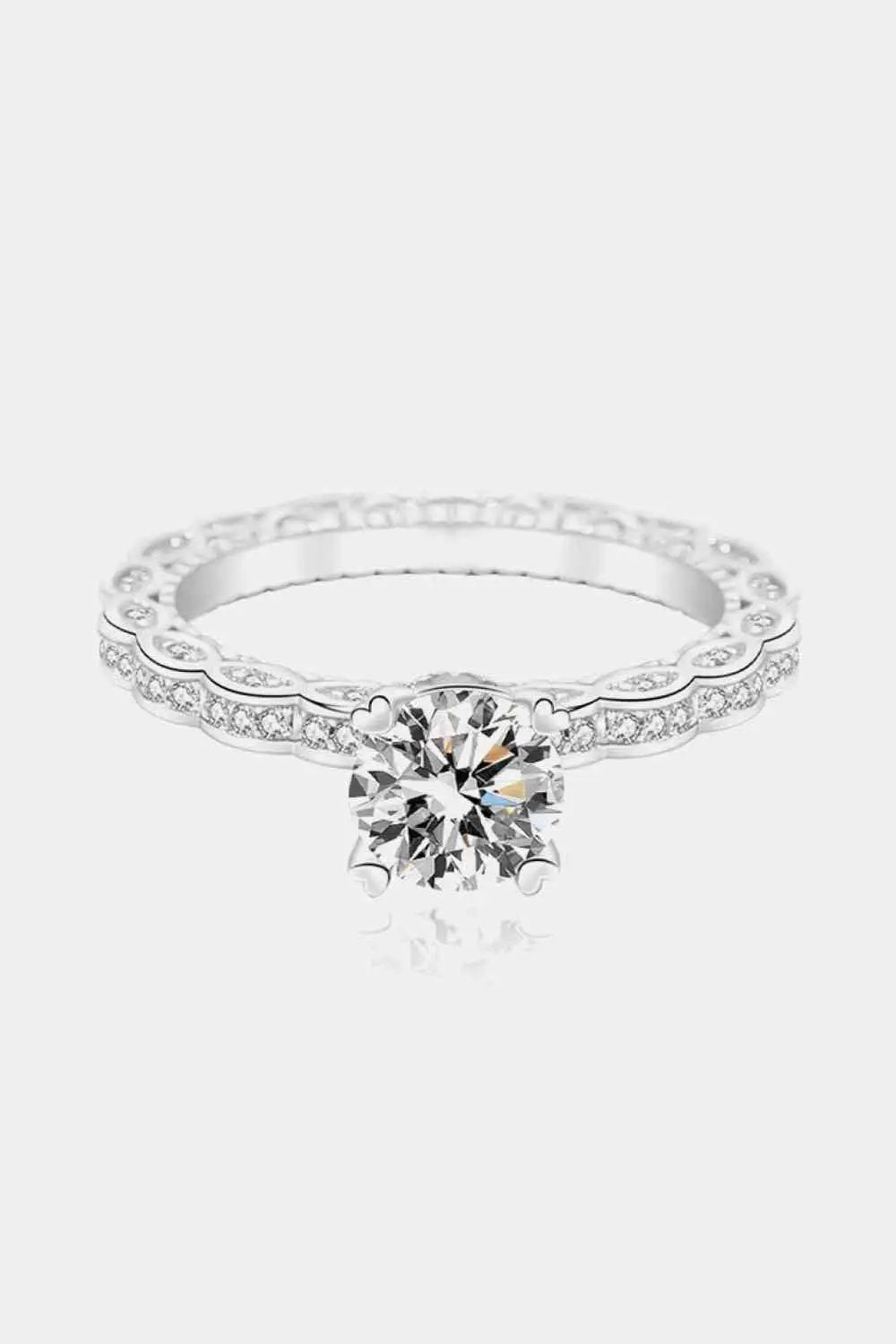 1 Carat Moissanite 925 Sterling Silver Ring -