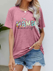 MAMA BUNNY Easter Graphic Tee - Rouge Pink / S