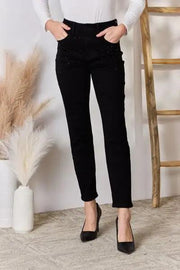 Judy Blue Full Size Rhinestone Embellished Slim Jeans - Black / 1