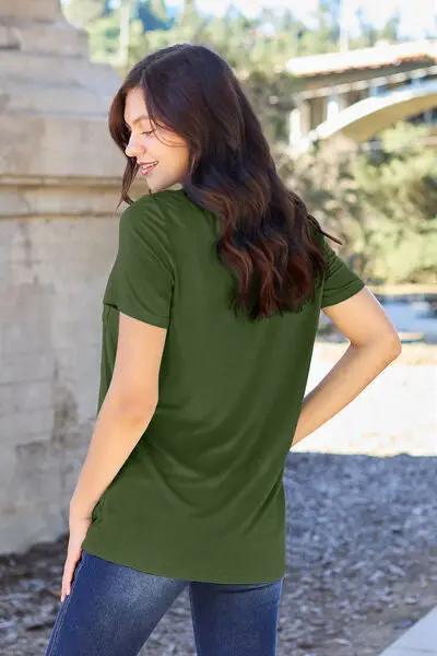Basic Bae Full Size V-Neck Short Sleeve T-Shirt -