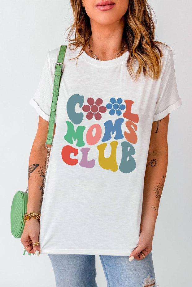 COOL MOMS CLUB Round Neck Short Sleeve T-Shirt -