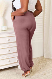 Basic Bae Full Size Soft Rayon Drawstring Waist Pants with Pockets -
