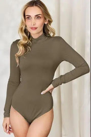 Basic Bae Full Size Mock Neck Long Sleeve Bodysuit -