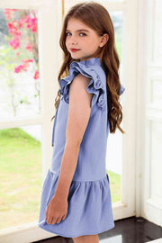Tie Neck Flutter Sleeve Dress
Accessories: No
Pattern type: Solid
Style: Chic
Features: Tied, Ruffle
Neckline: Tie neck
Length: Short
Sleeve length: Short sleeves
Sleeve type: Flutter sleeves
Ma