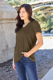 Basic Bae Full Size V-Neck Short Sleeve T-Shirt -