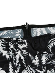 a close up of a black and white shorts