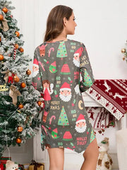 New women's V-neck slim irregular Christmas dress short mini skirt -